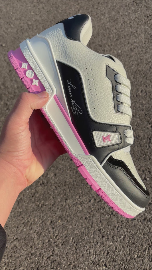 LOUIS VUITTON TRAINER NOIRE ROSE